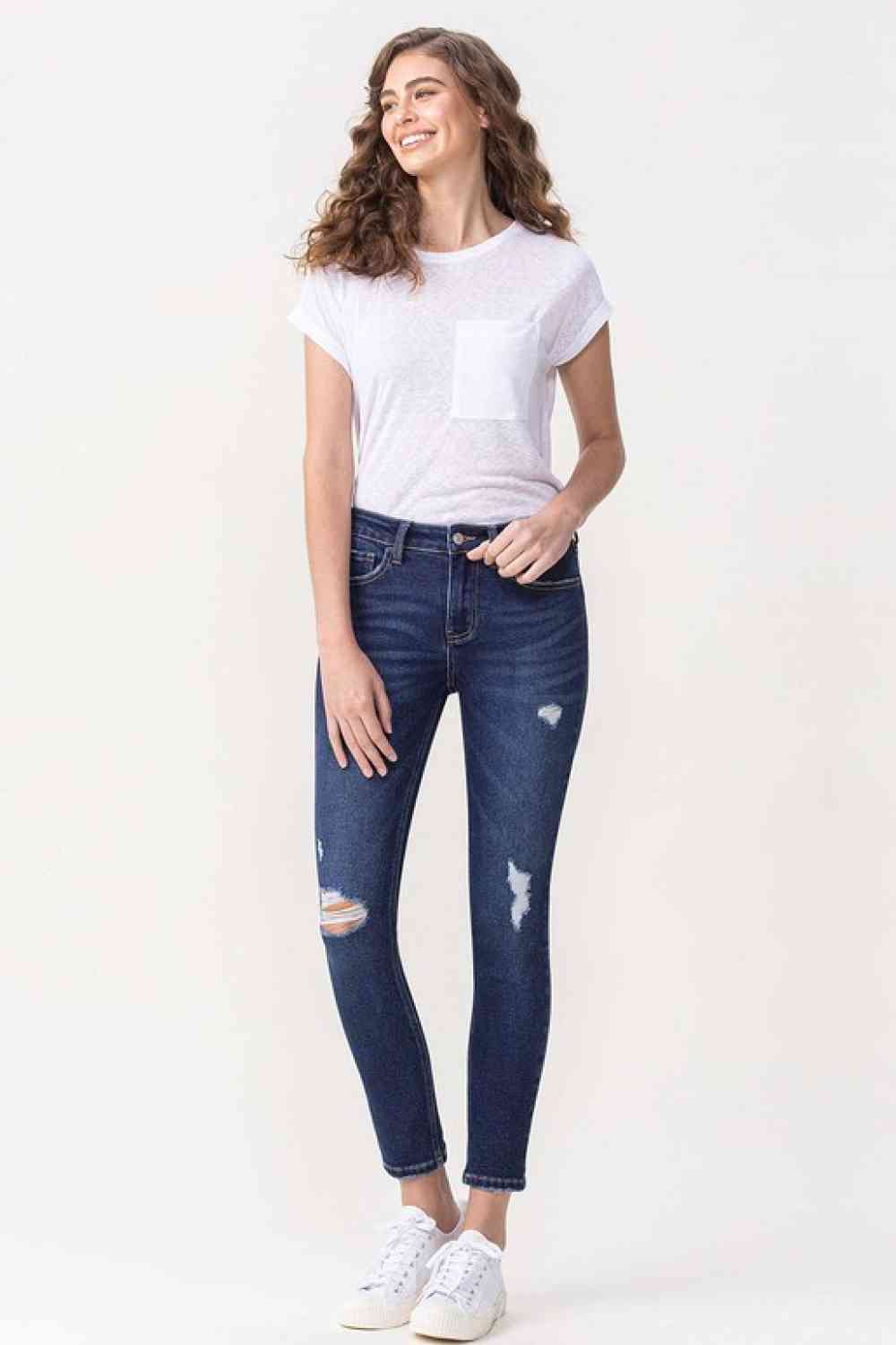 Lovervet Full Size Chelsea Midrise Crop Skinny Jeans - Athleuse