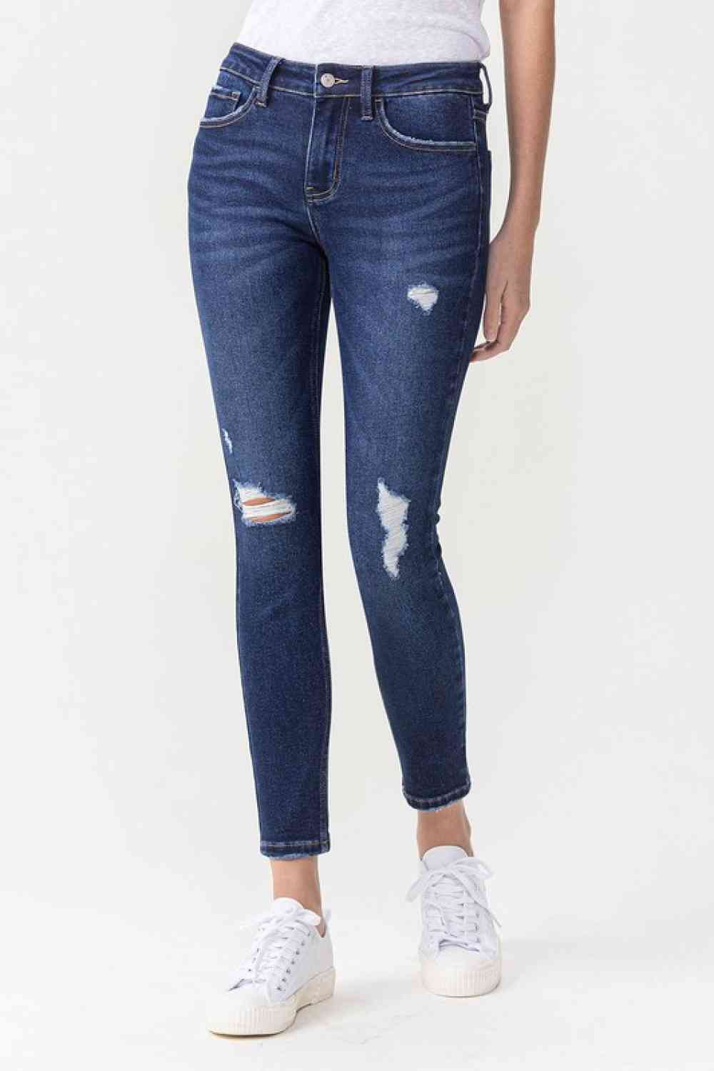 Lovervet Full Size Chelsea Midrise Crop Skinny Jeans - Athleuse