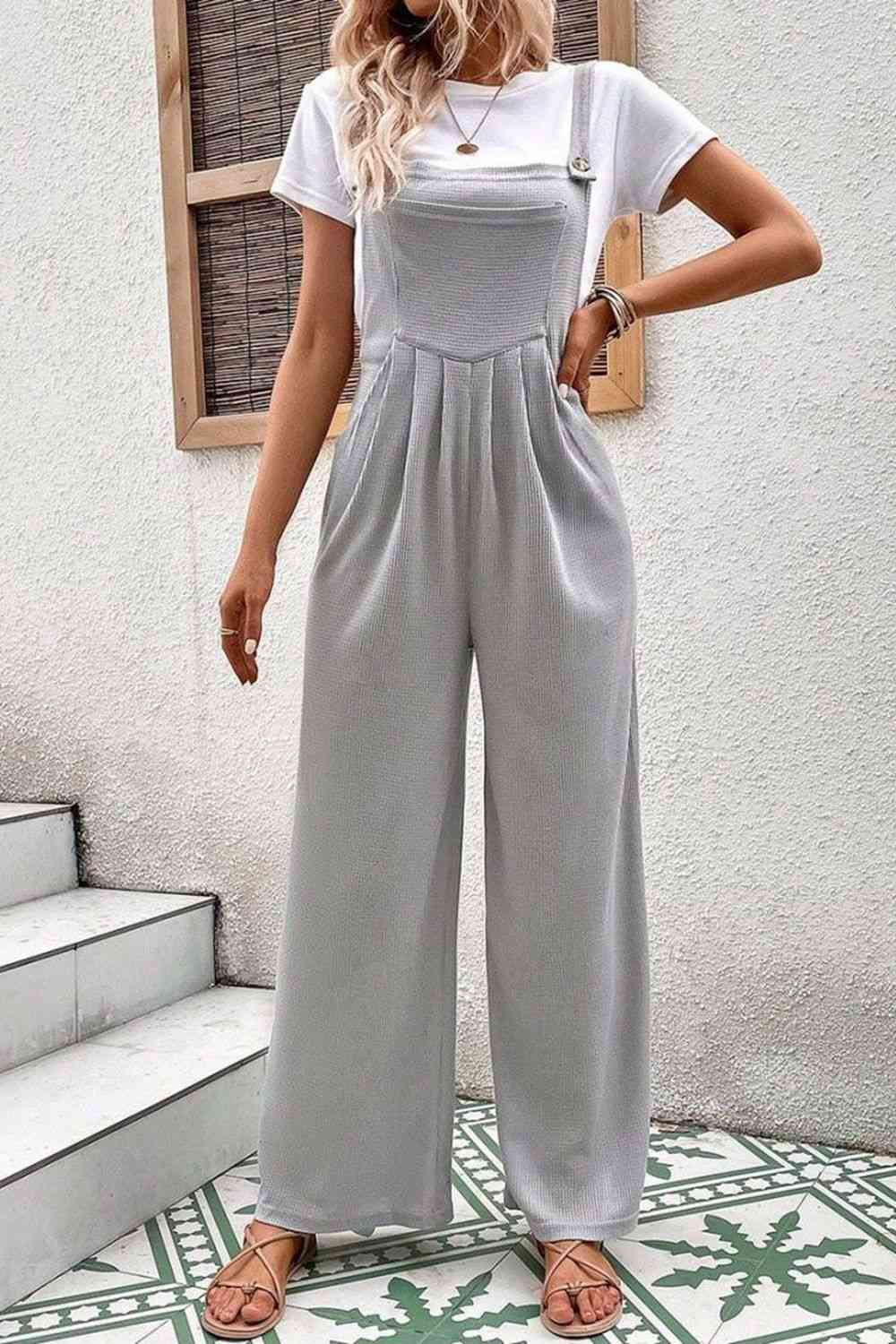 Square Neck Sleeveless Jumpsuit - Athleuse