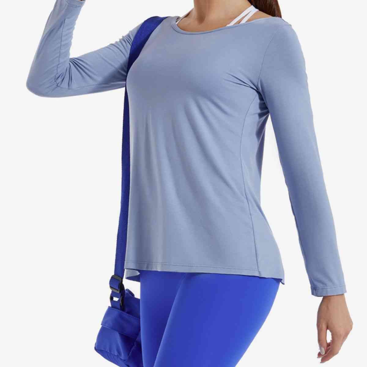 Twisted Open Back Sports Top - Athleuse