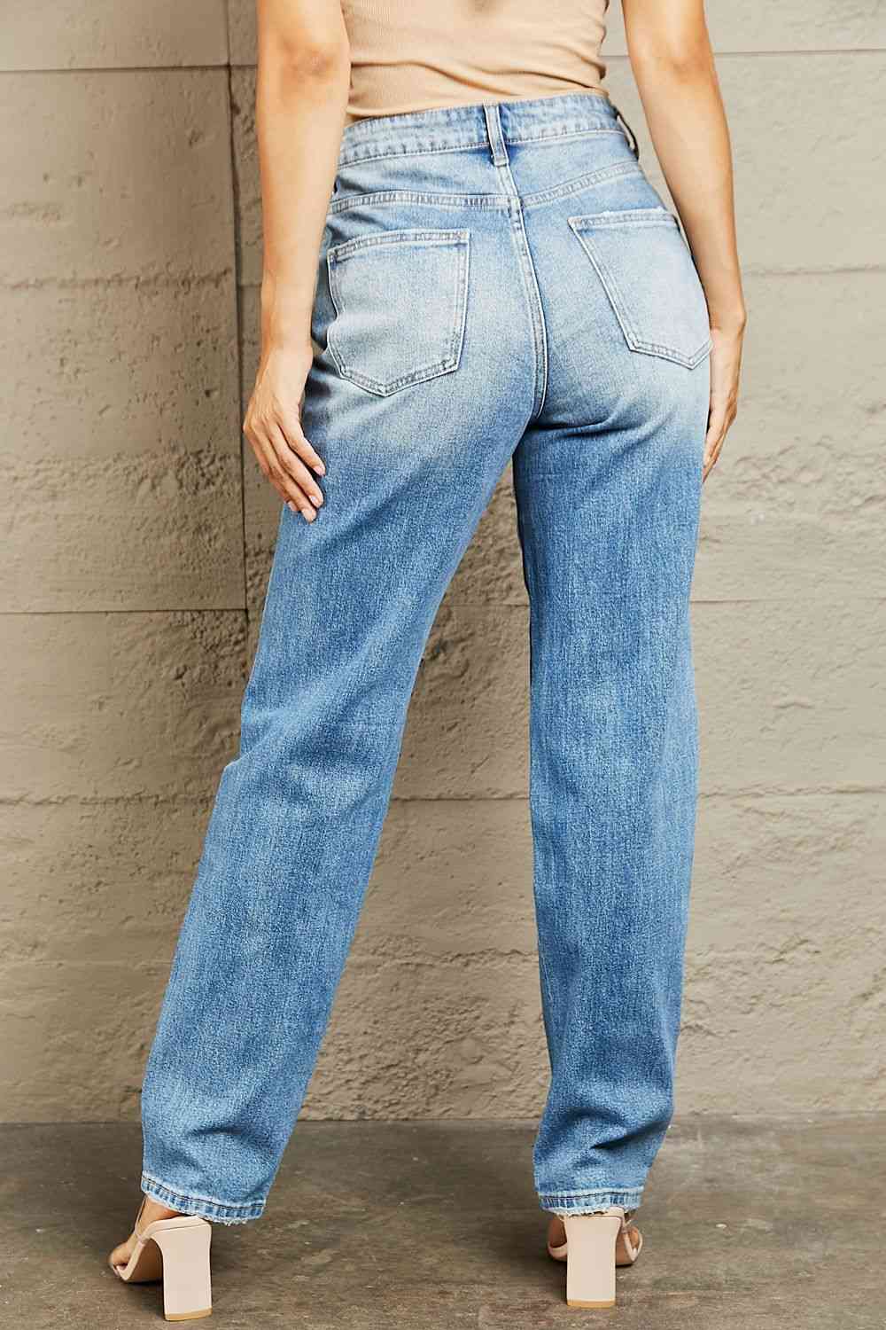 BAYEAS High Waisted Straight Jeans - Athleuse