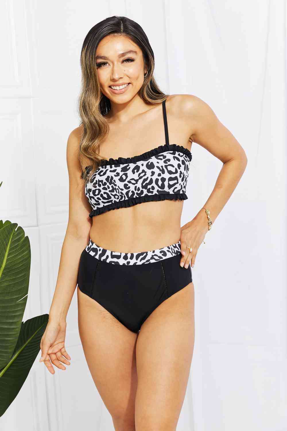 Frilled Leopard Bikini Set - Athleuse