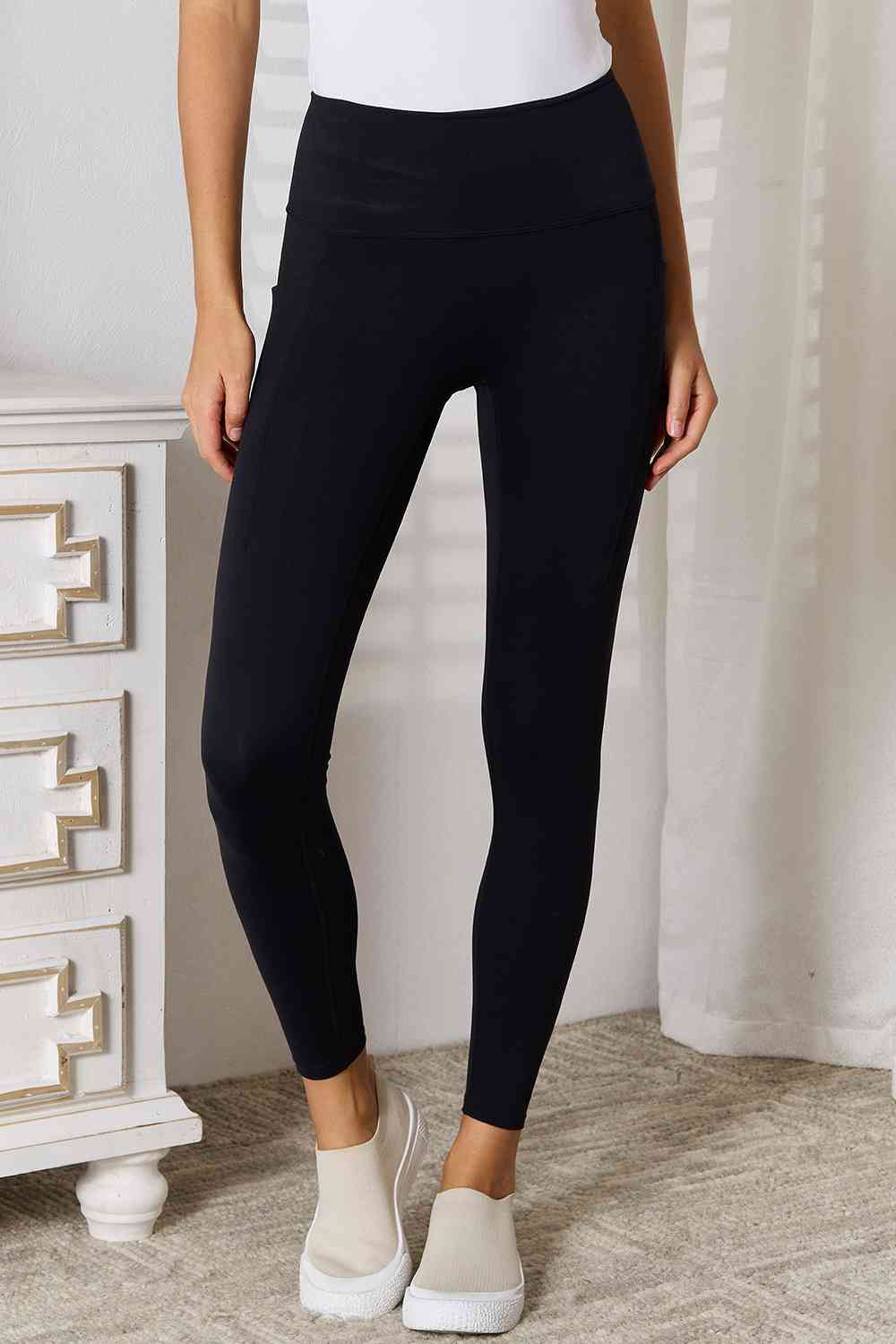 Basic Bae Wide Waistband Sports Leggings - Athleuse