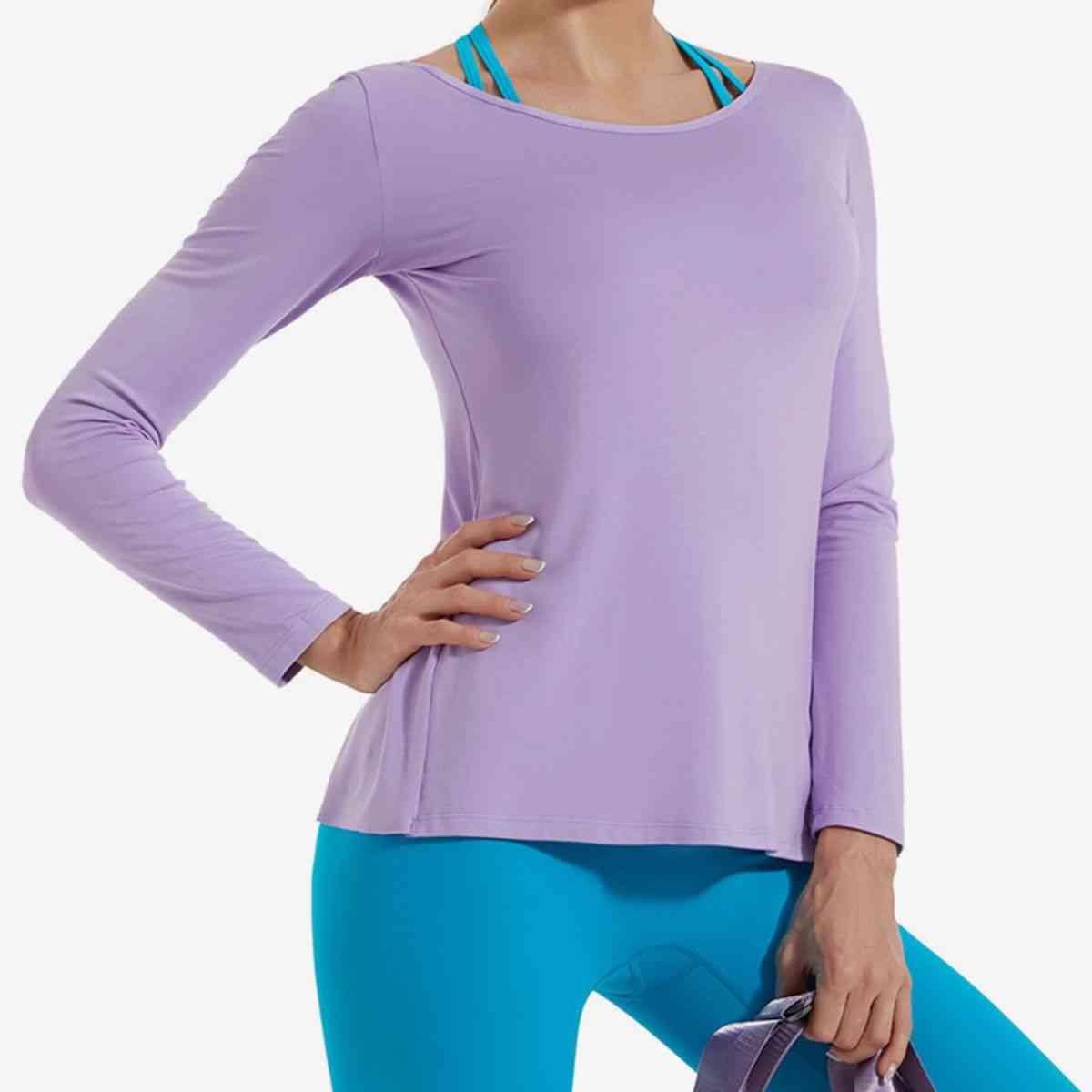 Twisted Open Back Sports Top - Athleuse