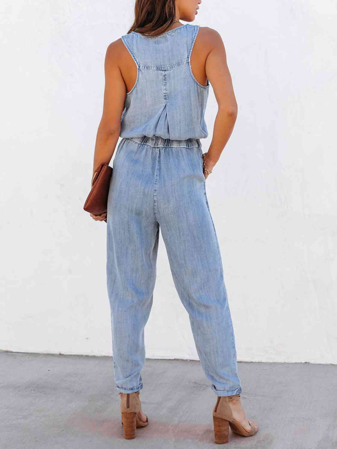 drawstring-waist-jumpsuit - Athleuse